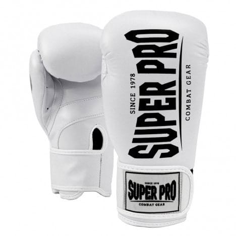 Set Super Pro bokshandschoenen Champ wit – voor- en zijaanzicht