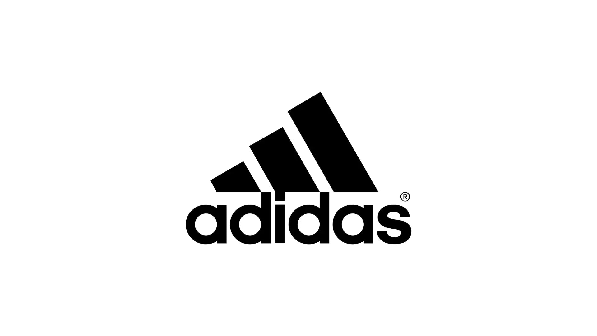 "Adidas" logo: De iconische drie zwarte strepen die naar rechts hellen, boven de eenvoudige, vetgedrukte letters die 'adidas' spellen, duidt op een wereldwijd erkend merk bekend om zijn uitgebreide assortiment van sportkleding en accessoires.