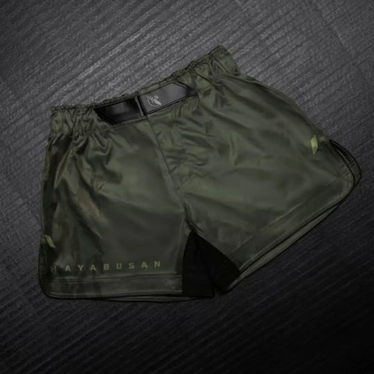 Hayabusa MMA Shorts Mid-Thigh Apex Recon Green