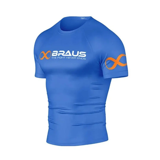 Braus Rashguard Short Sleeve Ranked Blauw