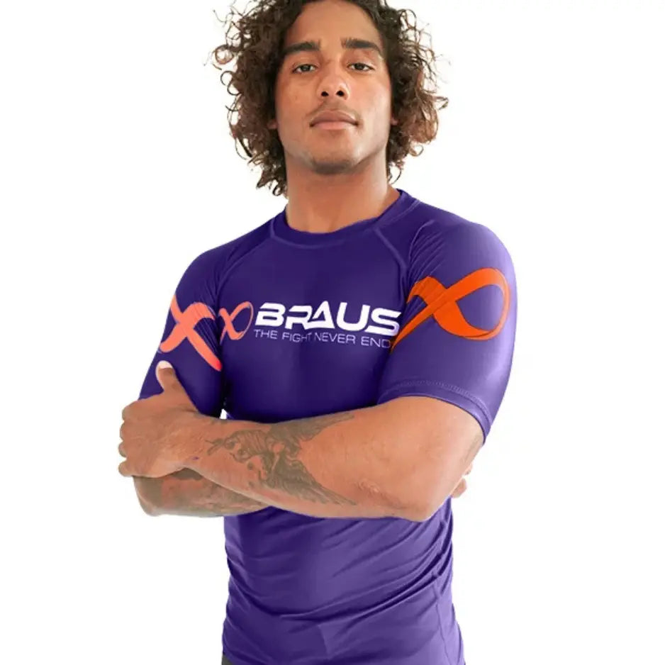 Braus Rashguard Short Sleeve Ranked Paars