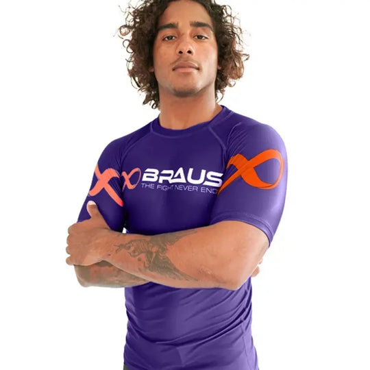 Braus Rashguard Short Sleeve Ranked Paars