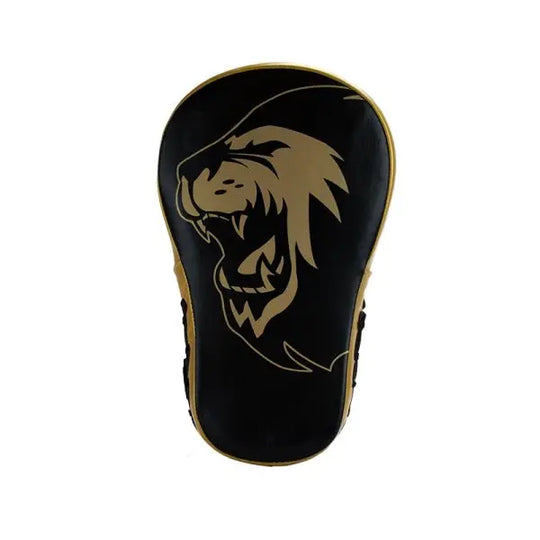 Super Pro Handmitts Long Curved Leer Zwart/Goud
