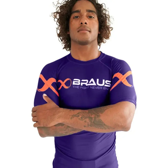 Braus Rashguard Short Sleeve Ranked Paars