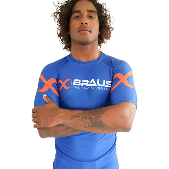 Braus Rashguard Short Sleeve Ranked Blauw