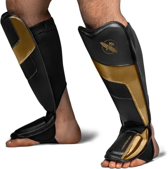Hayabusa Scheenbeschermers T3 Full Back Zwart/Goud