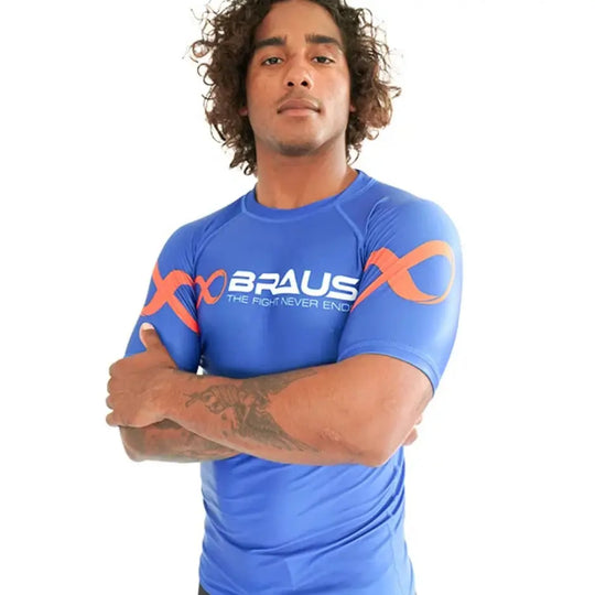 Braus Rashguard Short Sleeve Ranked Blauw