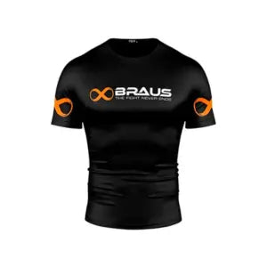 Braus Rashguard Short Sleeve Ranked Zwart