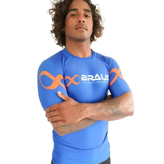 Braus Rashguard Short Sleeve Ranked Blauw