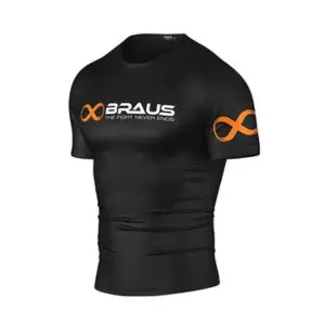 Braus Rashguard Short Sleeve Ranked Zwart