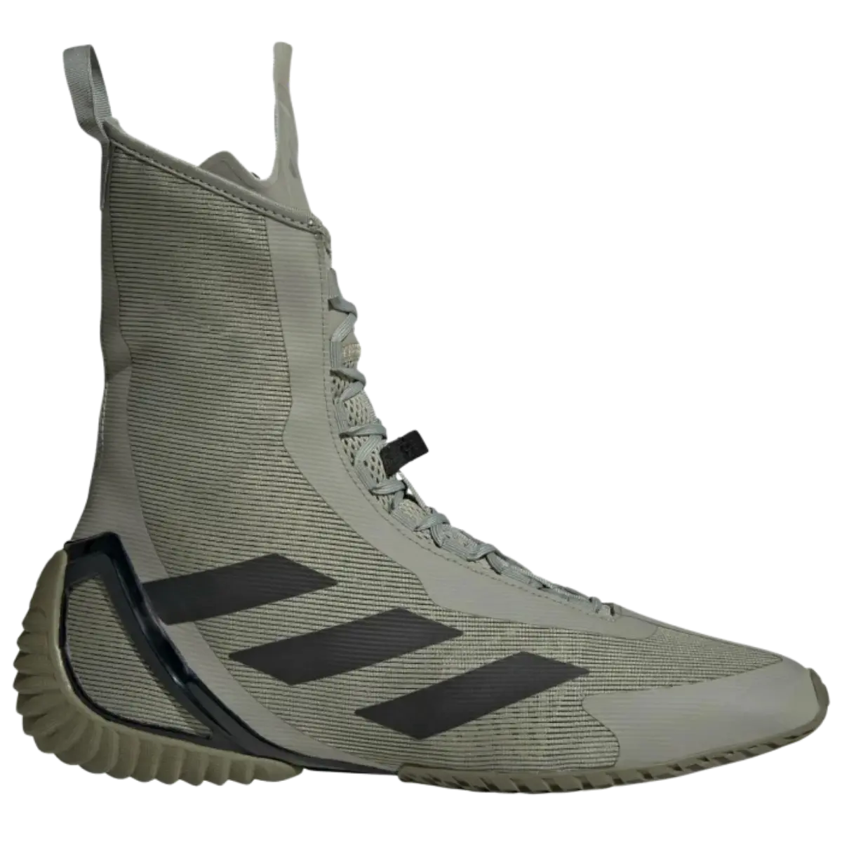 Adidas boksschoen hoog model in lichtgroen met enkelondersteuning en stabiliteit