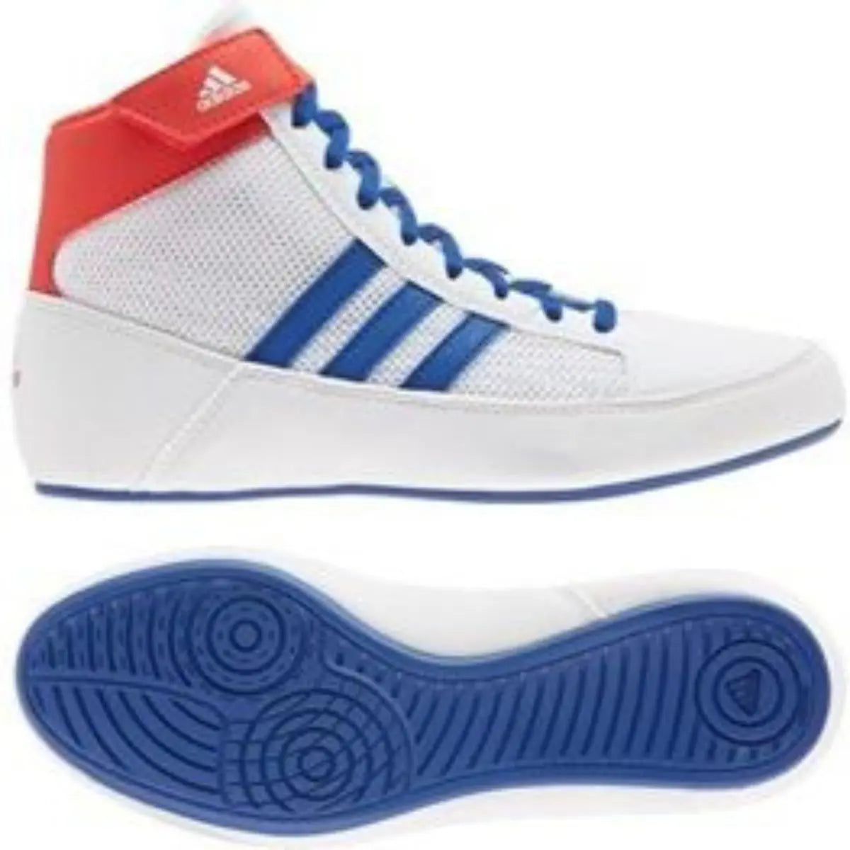 Adidas worstelschoenen Havoc in wit, met details van het ademende materiaal en zool