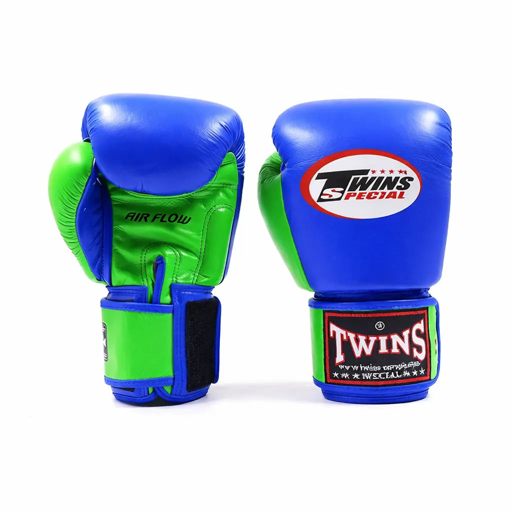 Twins Special bokshandschoenen blauw groen met air flow en ergonomische pasvorm