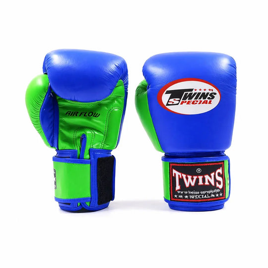 Twins Special bokshandschoenen blauw groen met air flow en ergonomische pasvorm