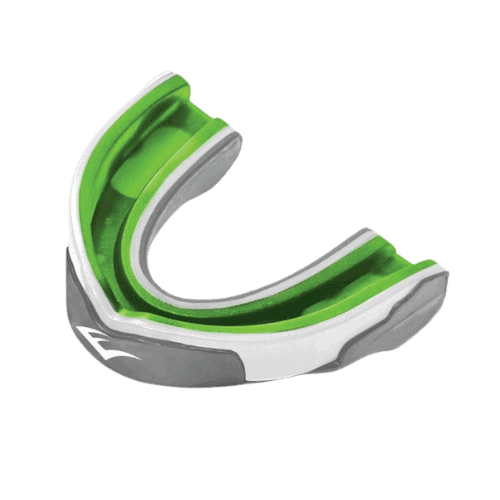 Everlast Bitje Evergel in groen en zwart, speciaal ontworpen voor uitstekende bescherming van tanden en tandvlees tijdens vechtsportactiviteiten.