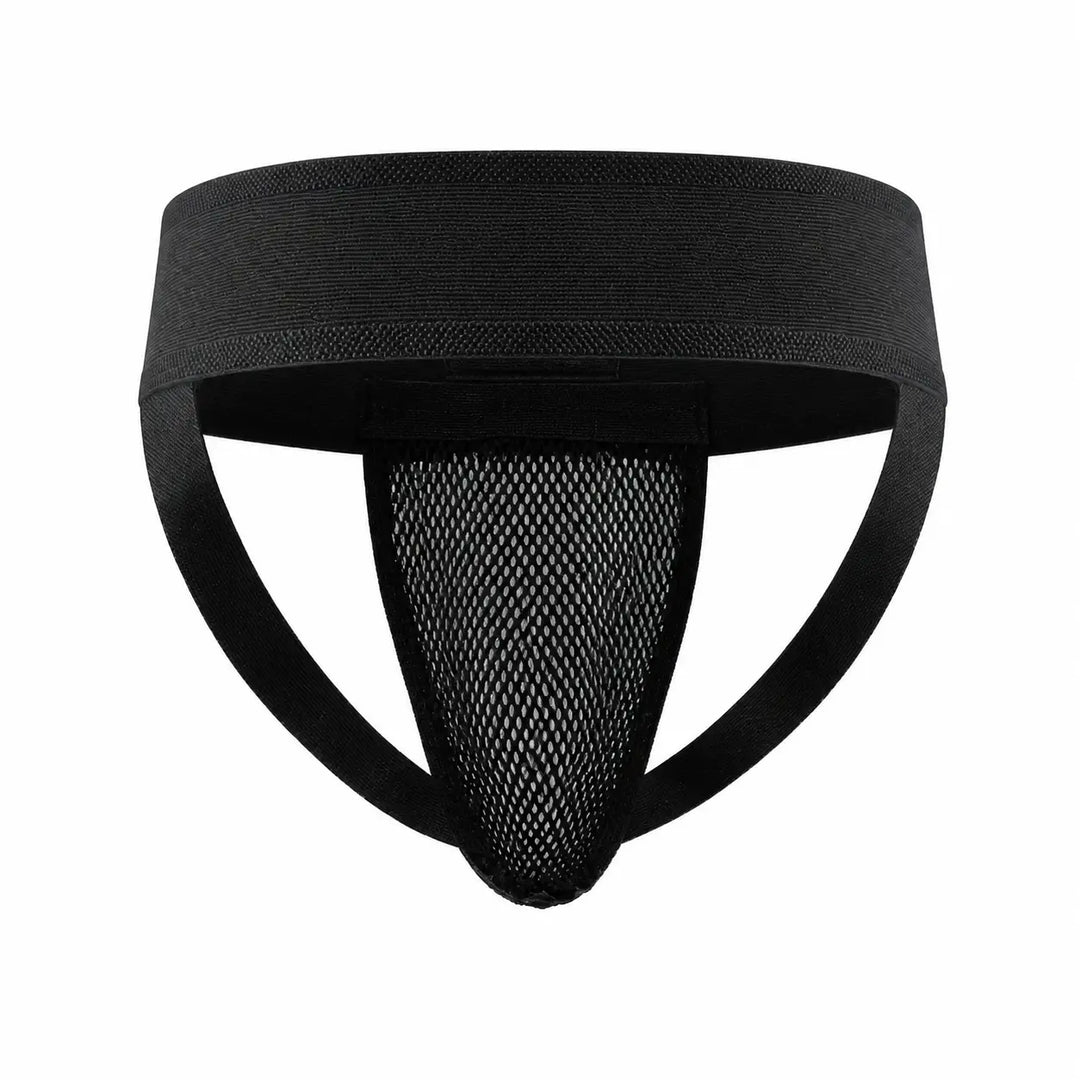 Zwarte tok met elastische tailleband en ventilerend meshgedeelte voor extra comfort. De stevige pasvorm en beschermende vorm maken deze kruisbeschermer geschikt voor kickboksen, boksen, MMA en intensieve trainingen.