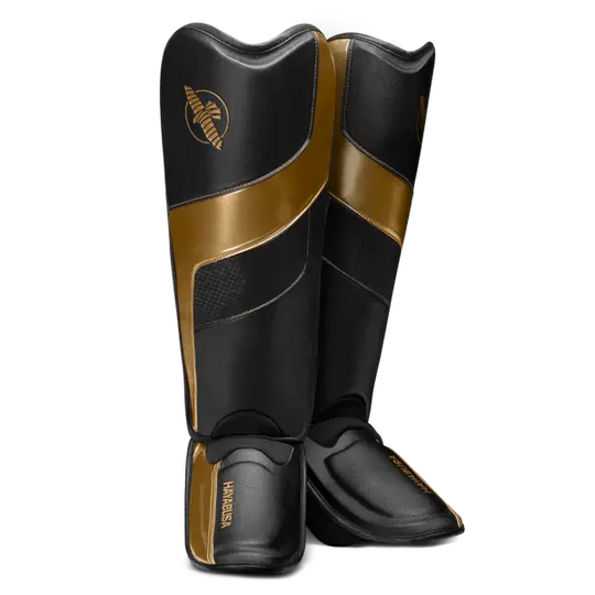 Hayabusa Scheenbeschermers T3 Full Back Zwart/Goud