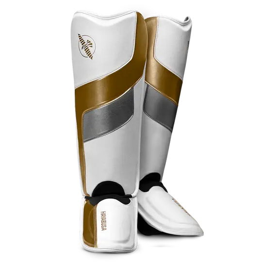 Hayabusa Scheenbeschermers T3 Full Back Wit/Goud
