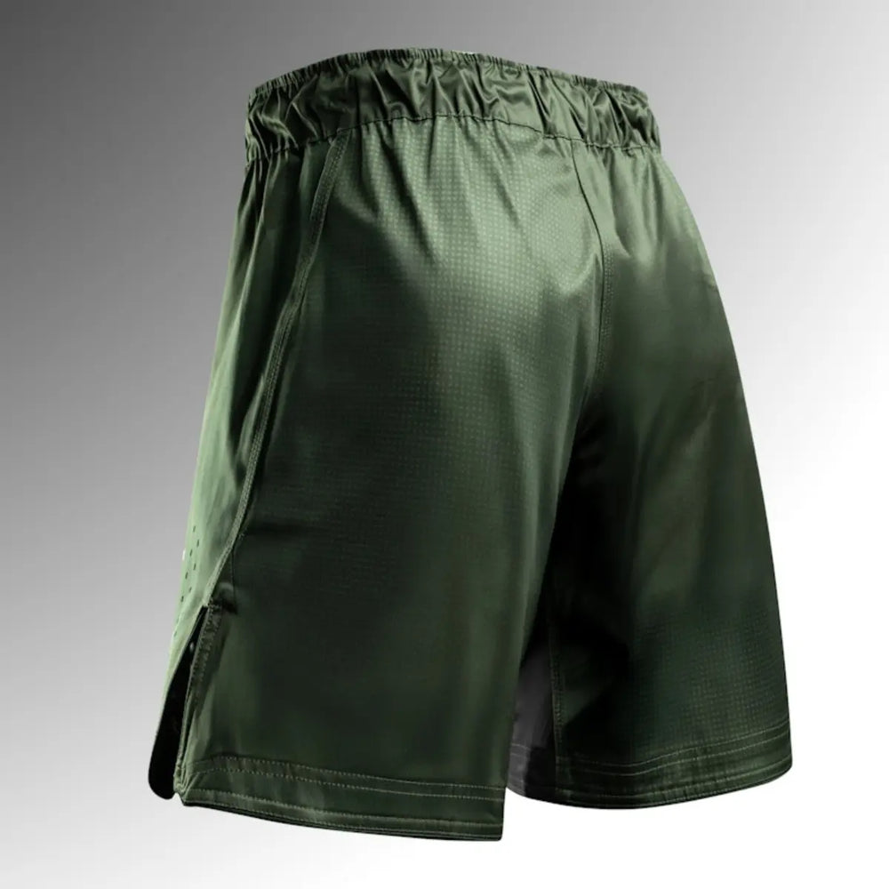 Schuin achteraanzicht met ademend materiaal en subtiele textuur in de stof.