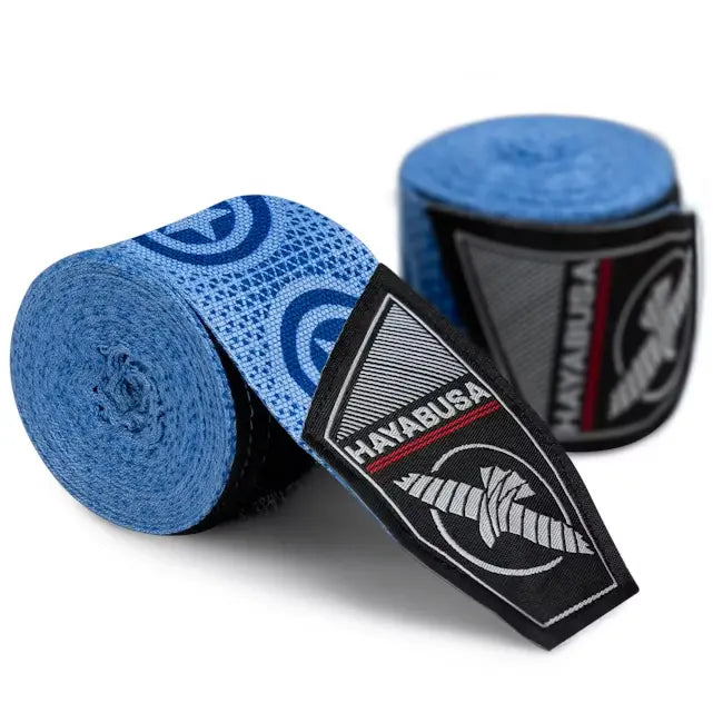 Captain America handwraps van Hayabusa opgerold met label zichtbaar op de voorkant
