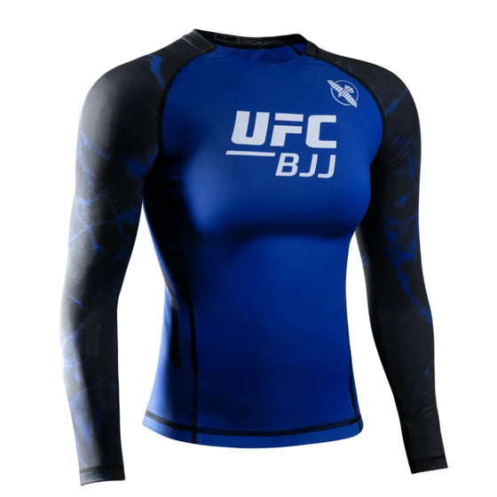Hayabusa Rashguard UFC BJJ Femme Manches Longues Noir/Bleu