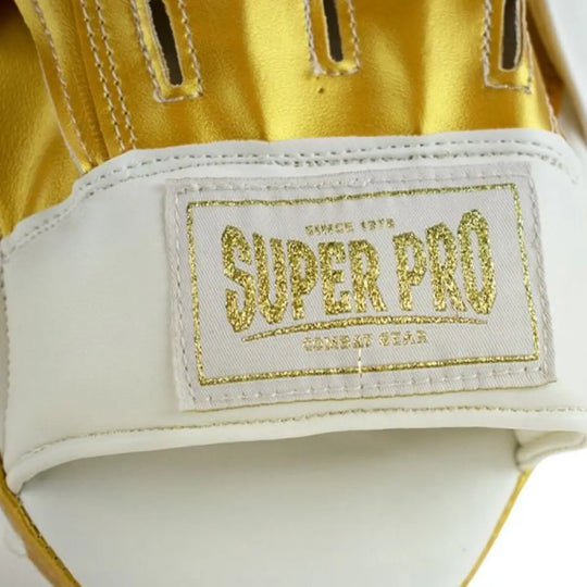 Super Pro Handpads Curved PU Wit/Goud