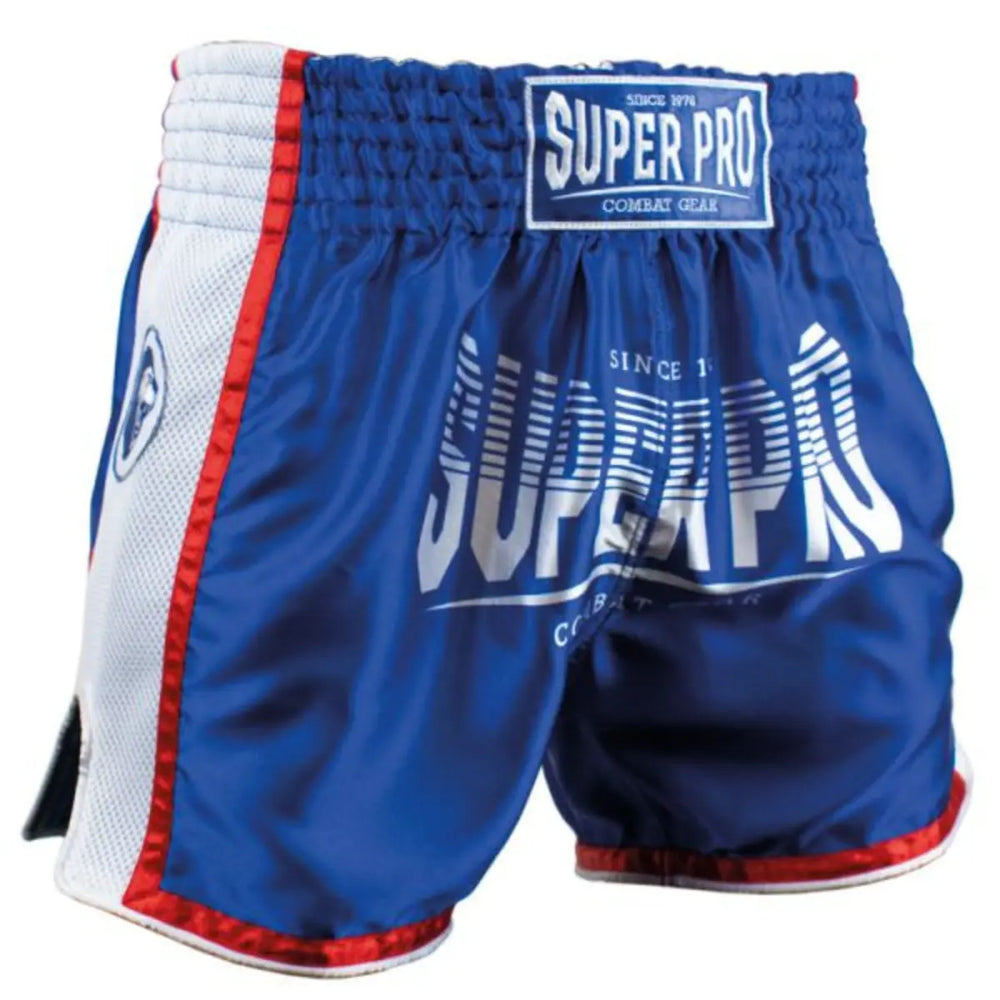 Super Pro Combat Gear Kickboks Broekje Stripes Blauw
