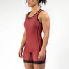 Singlet de lucha reversible mujer rojo/azul Hayabusa