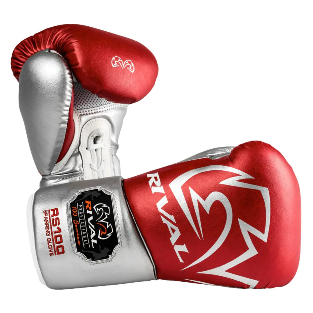 Rival Boxing Gloves RS100 Professional Red/Silver