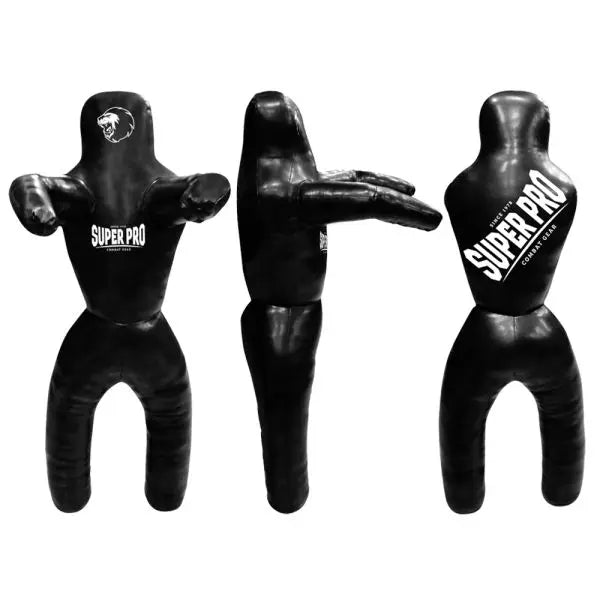De Super Pro Trainingspop Leer Zwart is ideaal voor het oefenen van worstel- en grapplingtechnieken. Met realistische anatomische vormen en stevige leren constructie biedt deze dummy maximale duurzaamheid en trainingsweerstand.