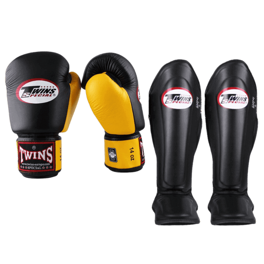 Twins Kickboks Set BGVL 3 Zwart/Geel