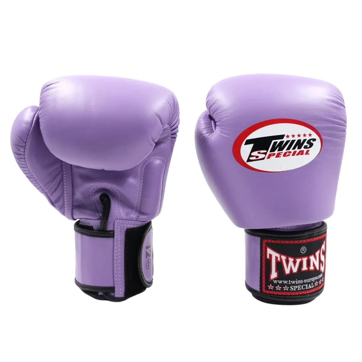 Twins Special bokshandschoenen BGVL3 lavendel paars van echt leer met brede klittenbandsluiting voor kickboksen en bokstraining