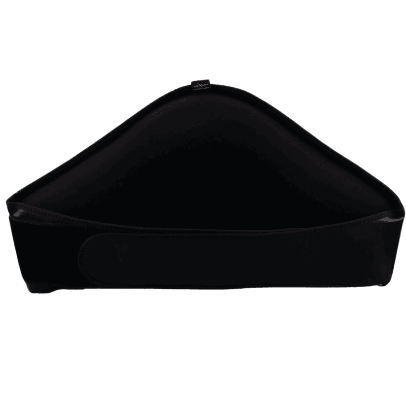 Achterzijde van Twins Belly Pad BP-2 met brede elastische band en klittenbandsluiting.