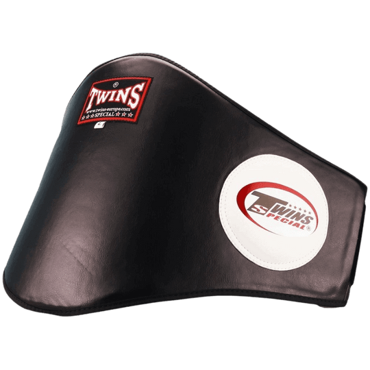 Donkerbruine Twins Belly Pad BP-2 met centraal wit Twins Special logo.
