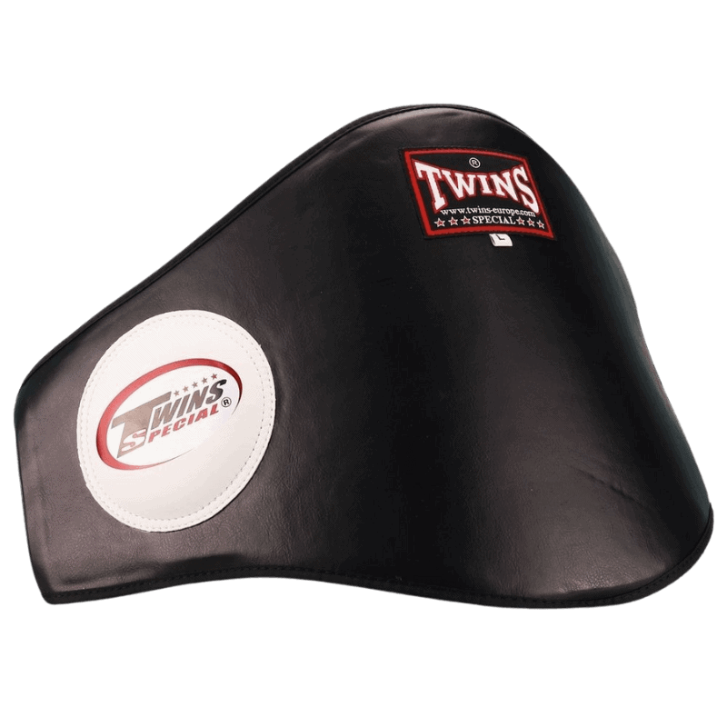Vooraanzicht van Twins Belly Pad BP-2 met rood en wit Twins Special logo en een witte cirkel.