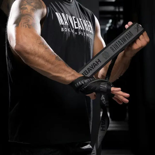 Mayweather 180” Deluxe Hand Wraps Black/Grey