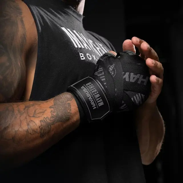 Mayweather 180” Deluxe Hand Wraps Black/Grey