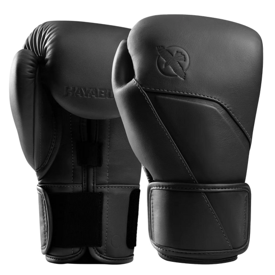 Hayabusa Boxhandschuhe E1 Leder Onyx Schwarz
