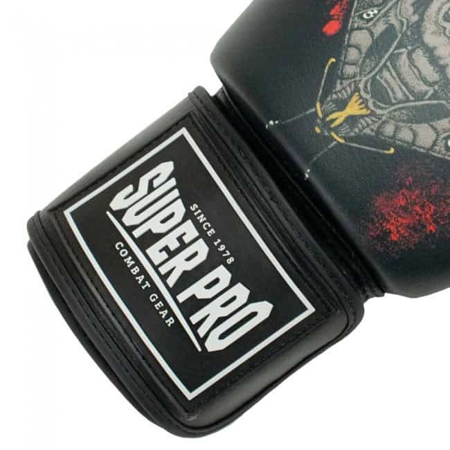 Super Pro Boxing Gloves Skull Black