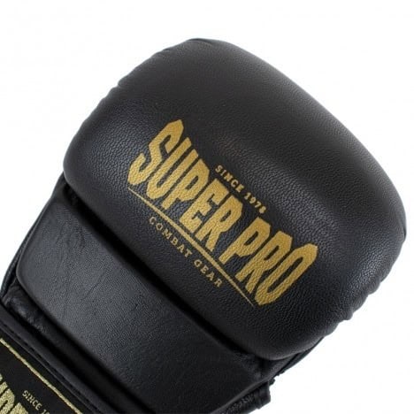 Super Pro MMA Gloves Shooter Black