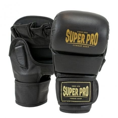 Super Pro MMA Gloves Shooter Black