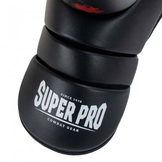 Super Pro Scheenbeschermers Skull Zwart